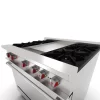 DRAGO CG-41P Estufa con 4 quemadores horno y plancha de 1 pie - Imagen 4