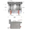 CORIAT FC-10-D  PETIT Freidora de mesa, a gas, doble tina con capacidad de 3 litros de aceite c/u - Imagen 6