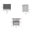 CORIAT EC-GA-GRILL DE PISO HD HEAVY DUTY Plancha 3 Quemadores con Gabinete - Imagen 6